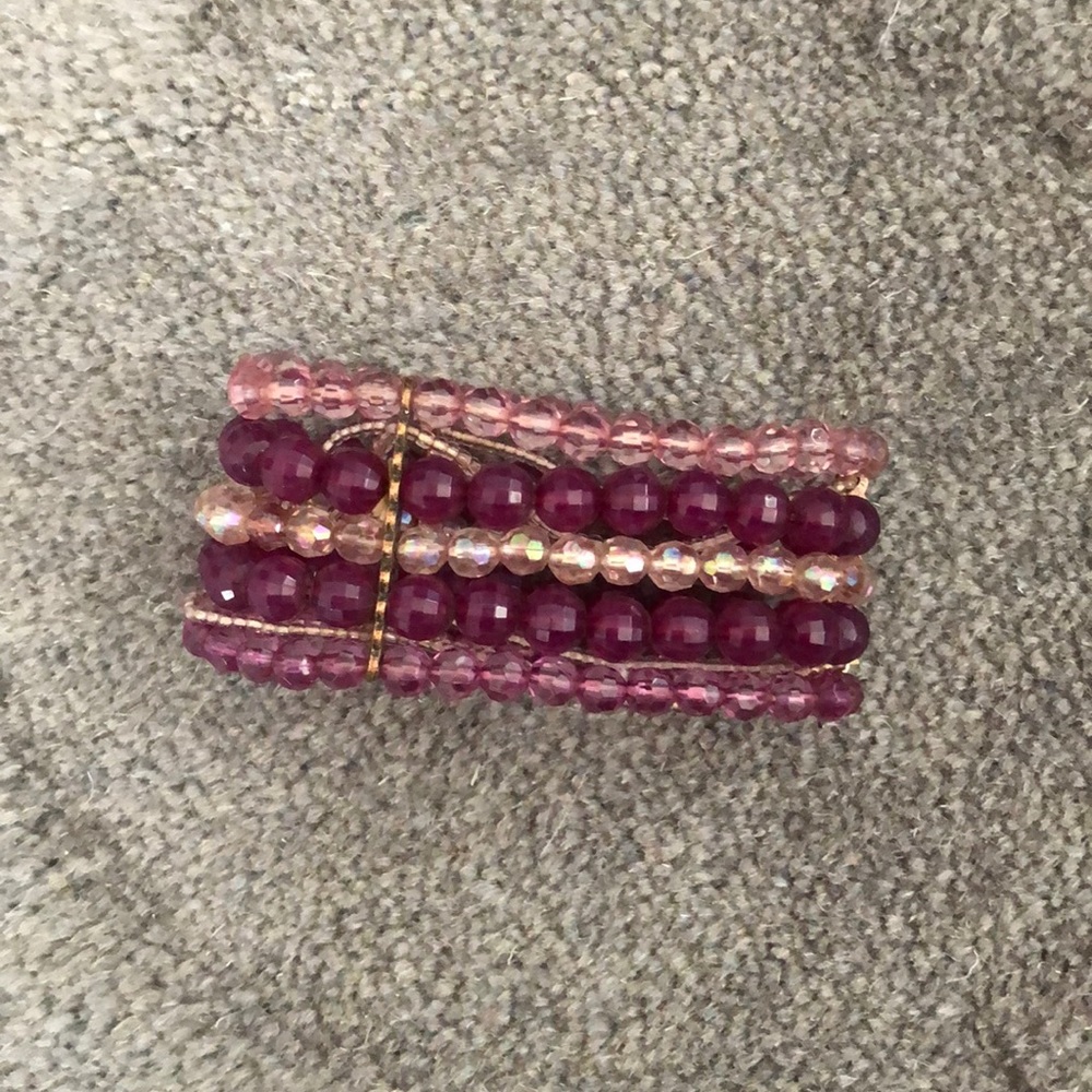 Purple beaded bracelet